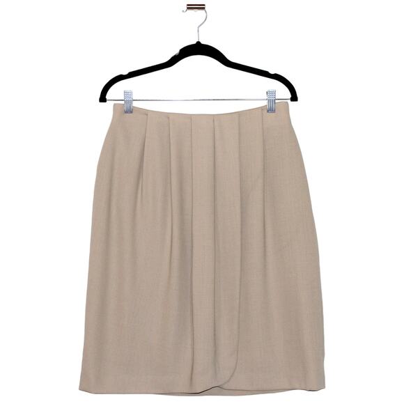 Giorgio Armani Mini Skirt Wrap Style Beige Size 12 - Picture 1 of 9